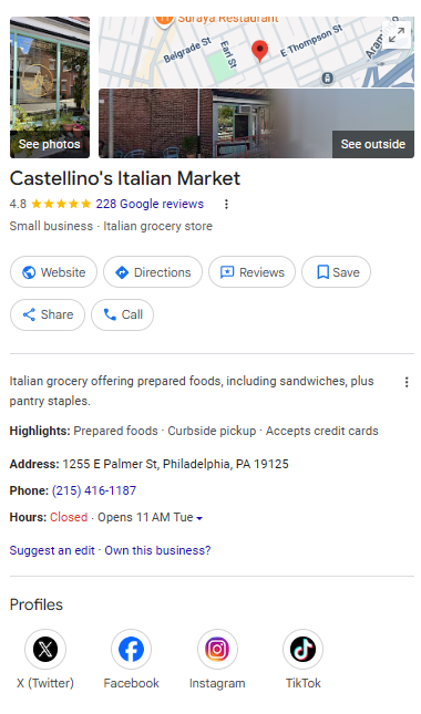 Castellino's Digital Presence