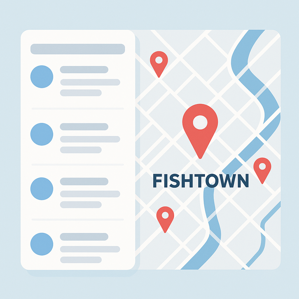 Google Business view of hypothetical business in Fishtown, Philadelphia